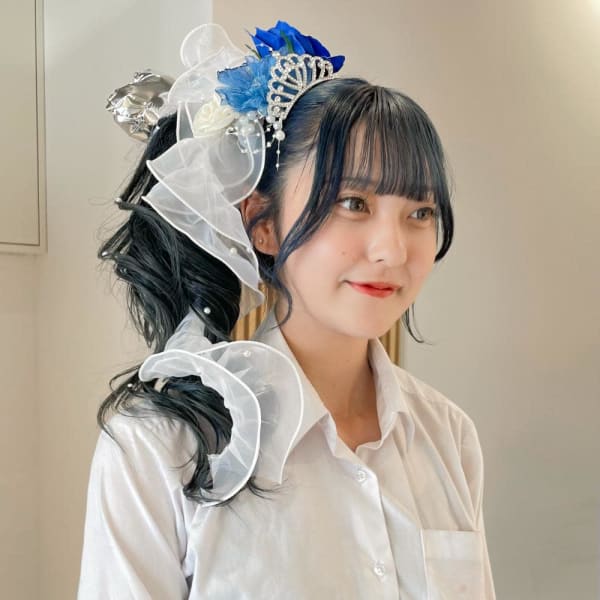 【hinari】#体育祭ヘアセット #サイドポニーテール