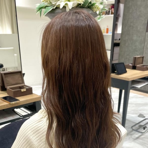 ゆるふわコテ巻き風パーマ