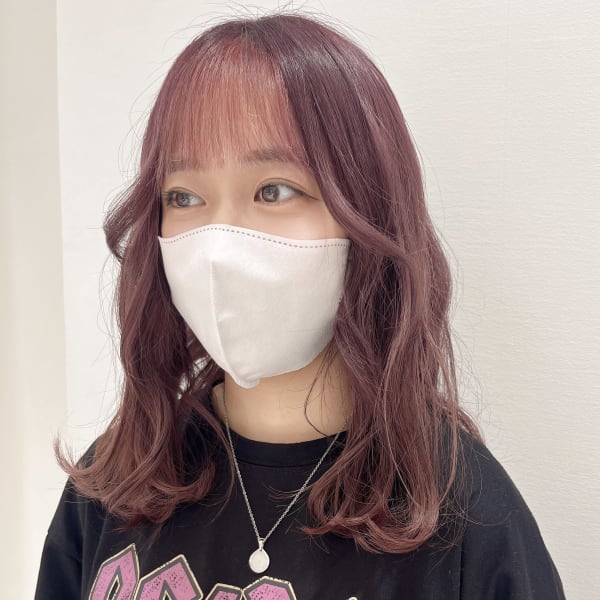 前髪インナーピンクヘア|tip・top 清瀬店