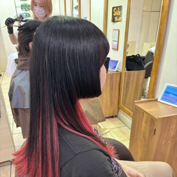 姫カット+インナーカラー|tip・top 井荻店