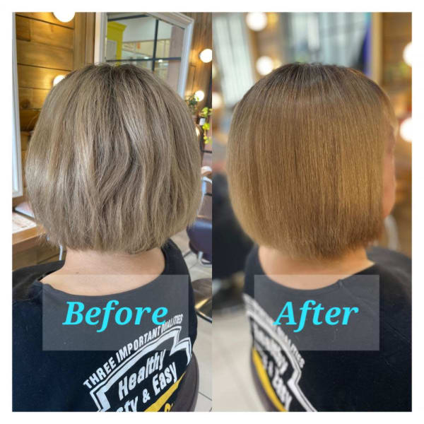 ブリーチにもやさしい髪質改善ストレート