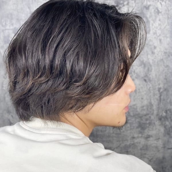 セミロングセンターパート