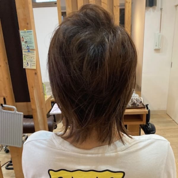 お客様髪質改善データ1402(夏はロックなウルフ!!)