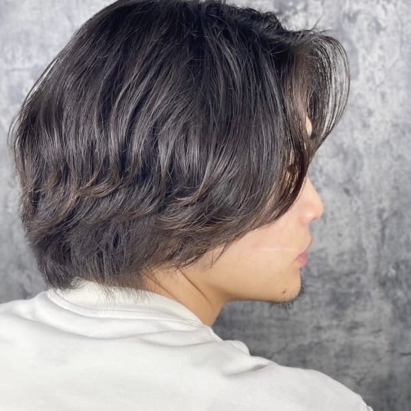 セミロングセンターパート