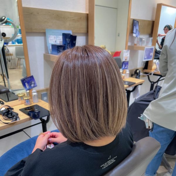 白髪ぼかし セミディ シアーカラー 【藤沢 藤沢駅】