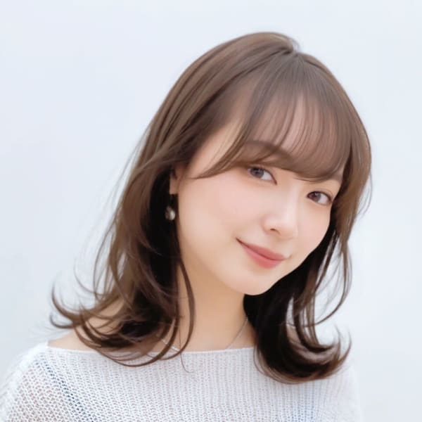 レイヤーロング美髪くびれワンカールシルキーグレージュ