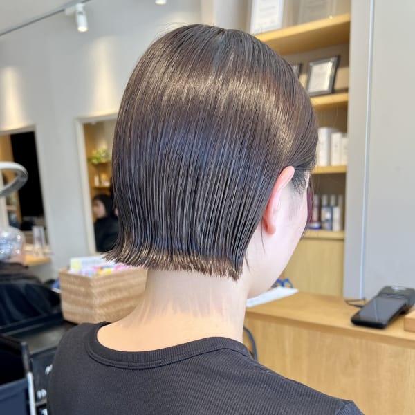 外はねミニボブ×ショコラブラウン