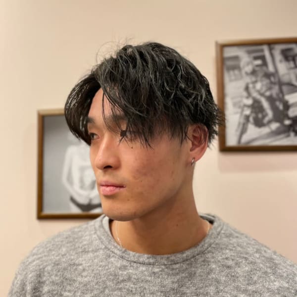 2ブロックパーマ　五反田　理容室　床屋