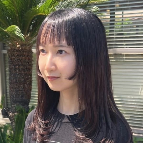 ロングレイヤー 顔周りカット 姫カット ワンカール