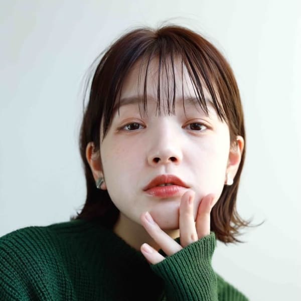 外ハネ切りっぱなしボブ。誰からも好かれるスタイル