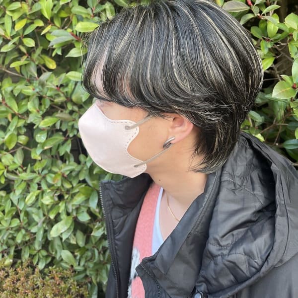 メンズウルフ、ハイライト tiptop 目白|tip・top目白店