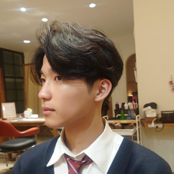 韓国マッシュセンターパートダウンパーマニュアンスパーマ|ブロッサム東久留米店