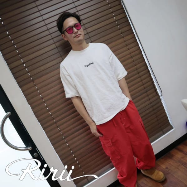 the　赤色大好きパパコーデ |リリー美容室