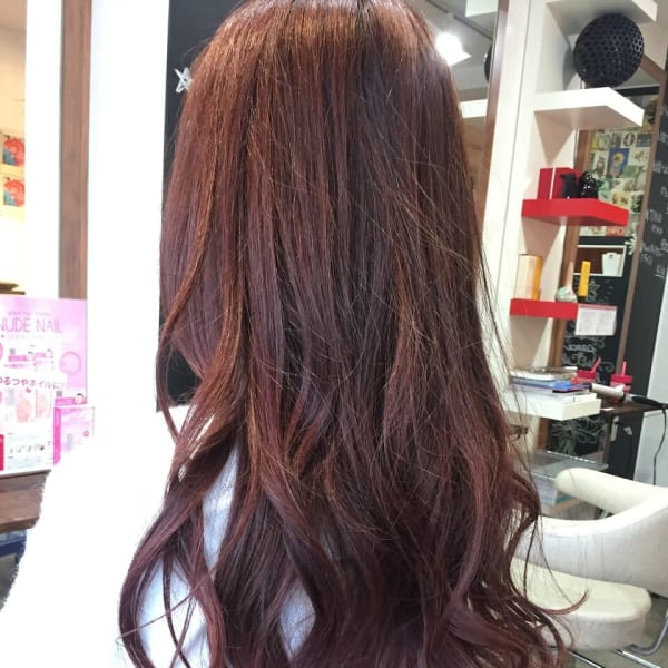 バレイヤージュ×ベリーピンク|HAIR DEPARTMENT PARALLEL