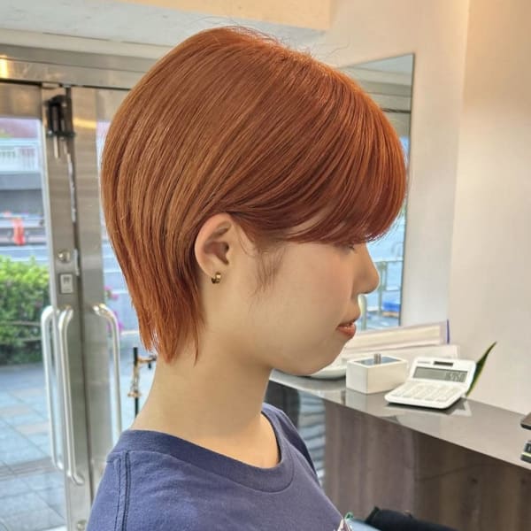ハイトーンショート/ショートレイヤー/オレンジカラー