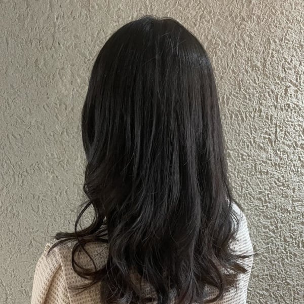 ワンレングスカールロング