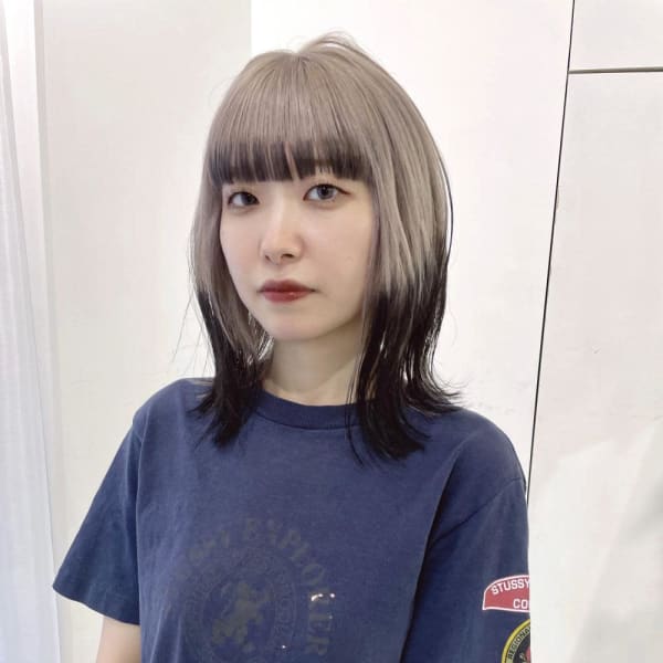 【rizu】#デザインカラー #裾カラー #ホワイトベージュ