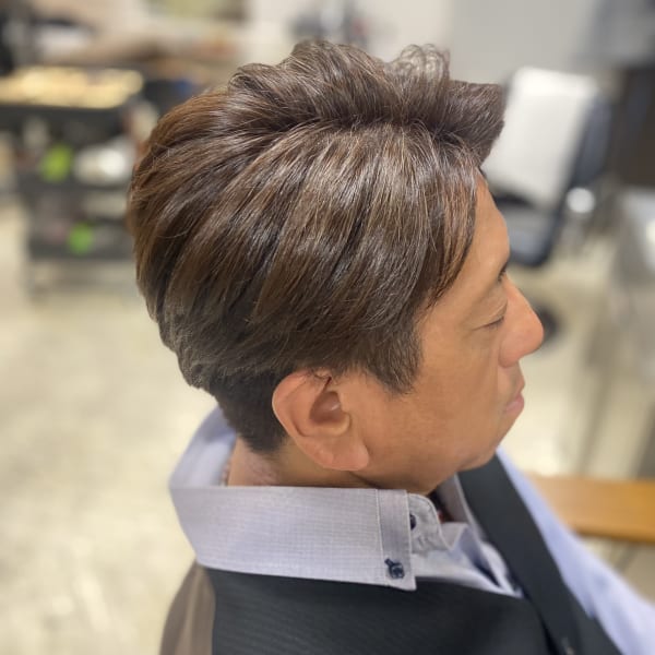 【白髪ぼかし】メンズカット/白髪染め/ベージュカラー