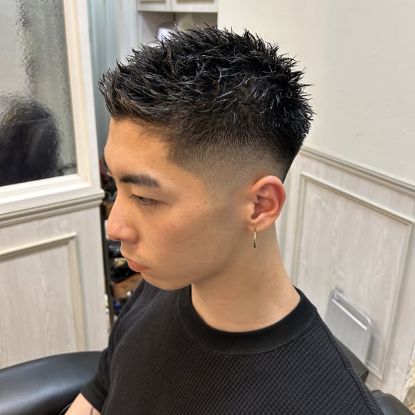 スパイキーベリーショート|Million Bucks barber shop 上野