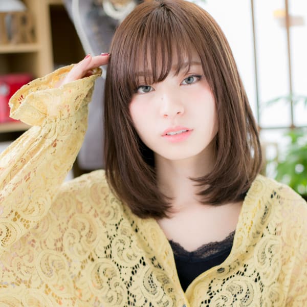 バレイヤージュ艶カラー小顔前下がり大人ボブ　アースカラー|COVER HAIR & SPA bliss【カバーヘア アンド スパ ブリス】浦和/浦和西口店