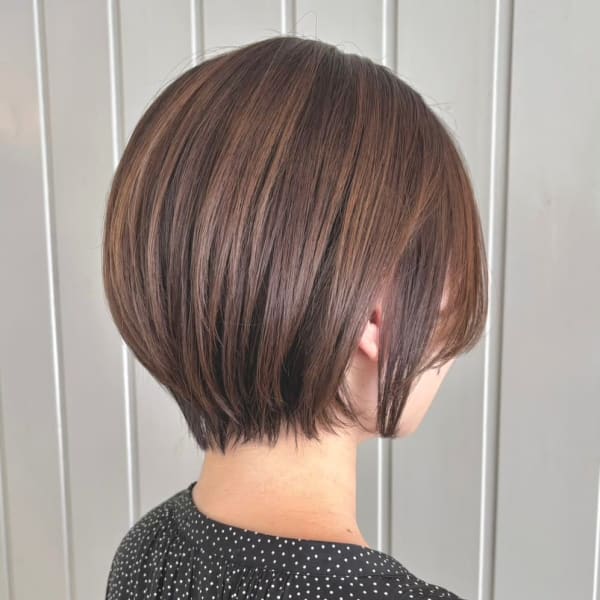 マッシュショート ショートレイヤー ハイライトカラー|and anon 春日原店