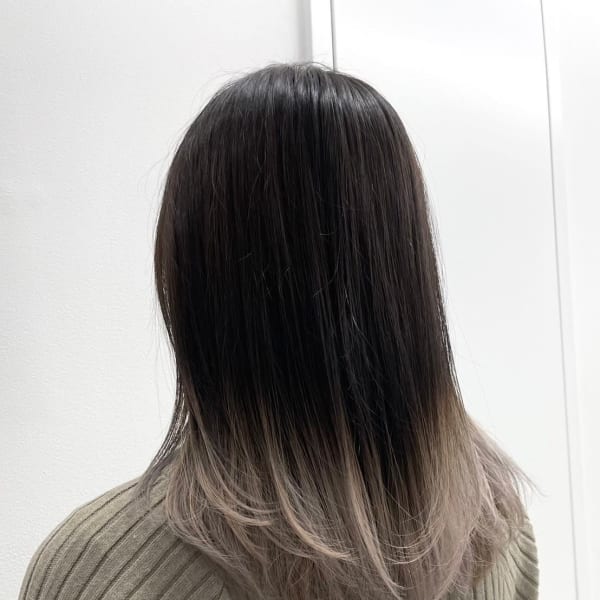 毛先カラー