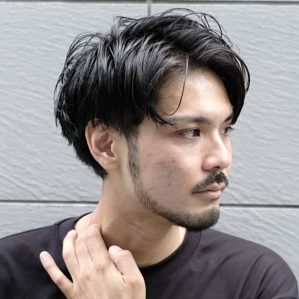 大人ツーブロックパーマ