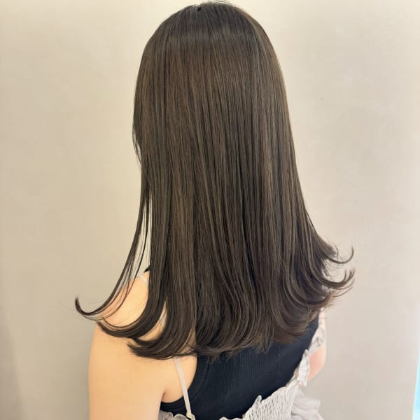 【&ONE 自由が丘】オリーブグレージュ×切りっぱなし|&ONE