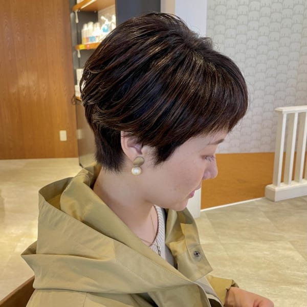 大人女性白髪ぼかしハイライトカラー☆小林