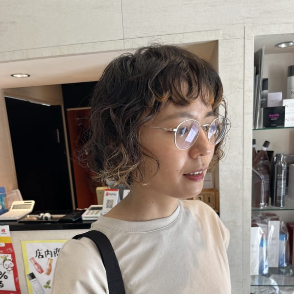 ボブ＋くるくるパーマ|tip・top 中村橋店