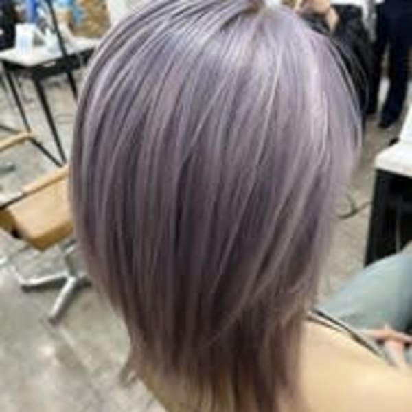 ダブルカラーラベンダーブリーチハイトーン