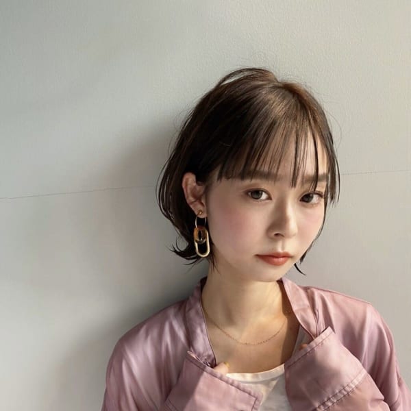 大人可愛いひし形ラベンダーアッシュ