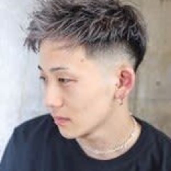 フェードカット　シルバー　メンズショート　ツイストパーマ|MEN'S SALON SOLEIL by alfRed