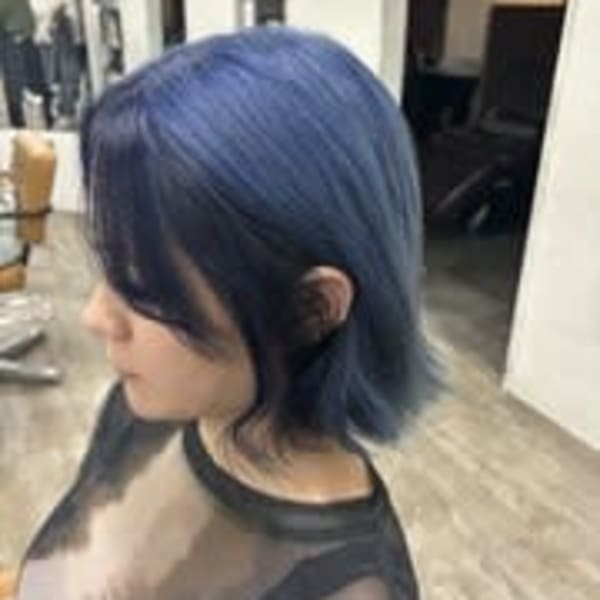 ブルーカラー/フェイスフレーミング/派手髪/エクステ【池袋】