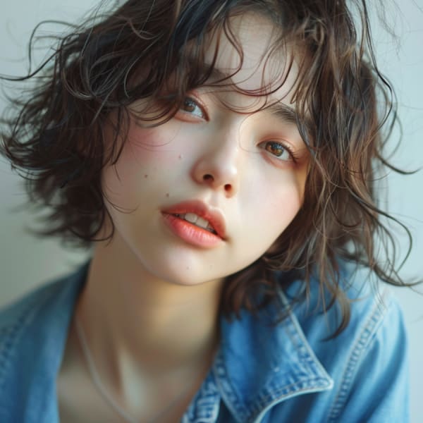 デザインカラー/レイヤーカット/ウェットヘア/オリーブベージ|noix de coco