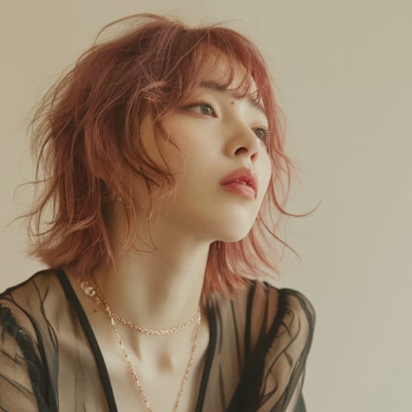 デザインカラー/レイヤーカット/ウェットヘア/オリーブベージ|noix de coco