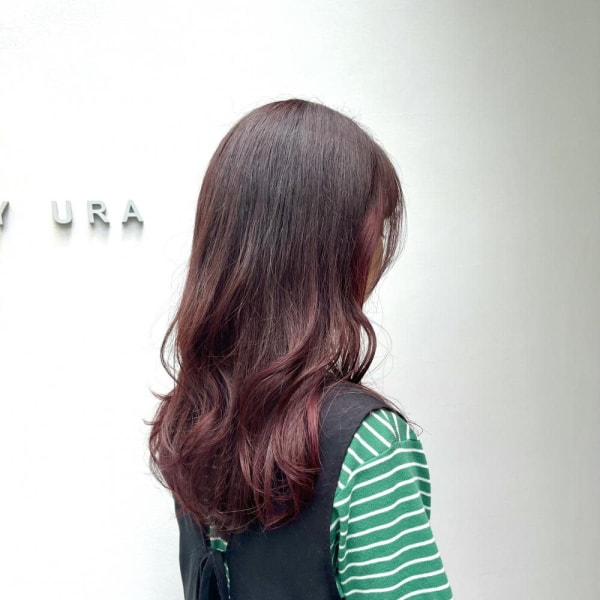 デザインカラー/レイヤーカット/ウェットヘア