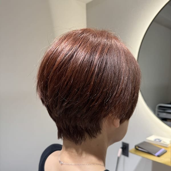 オレンジブラウン×ショートボブ『銀座/個室』