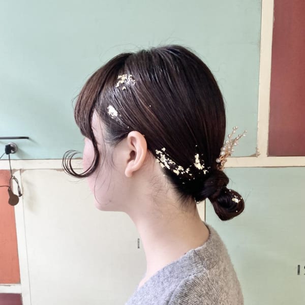 シンプルヘアアレンジ