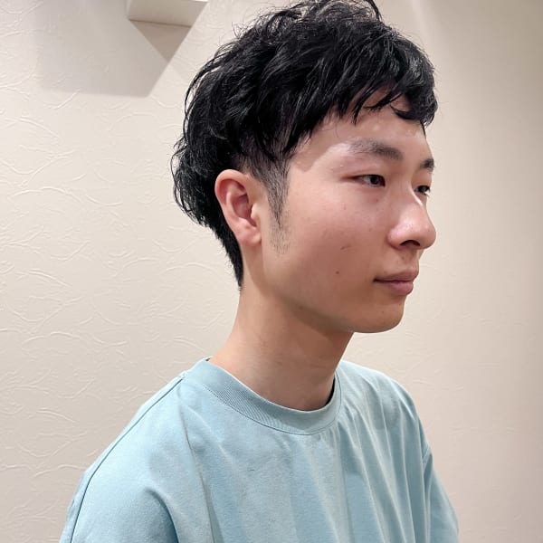 オシャレ男子のツーブロックソフトパーマショート☆|puf