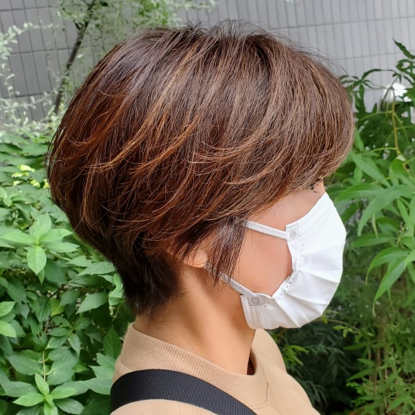 白髪ぼかしハイライトカラー