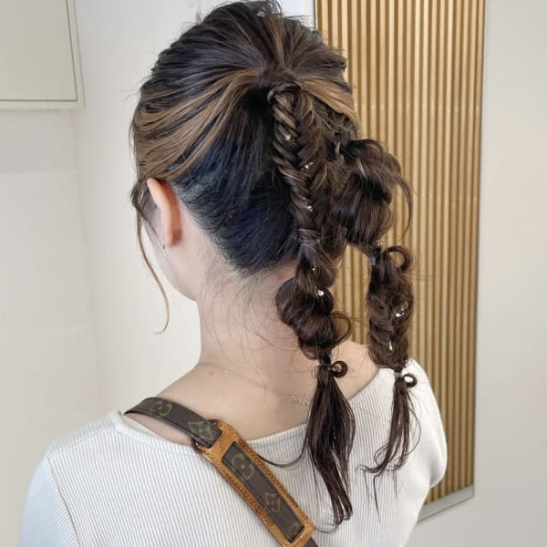 【hinari】#編みおろし #浴衣ヘアセット