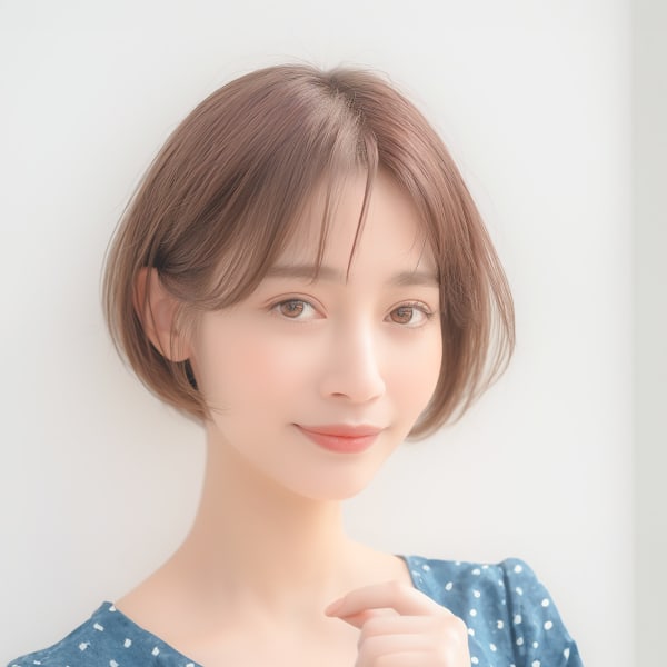 ピンクベージュのキュートスタイル。|Loop the Loop