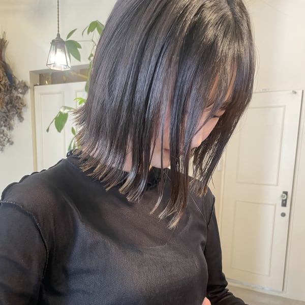 切りっぱなしボブ