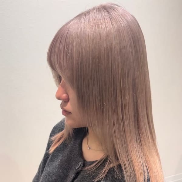 レイヤーカットハイトーンカラー髪質改善/艶カラー/縮毛矯正|ciqi