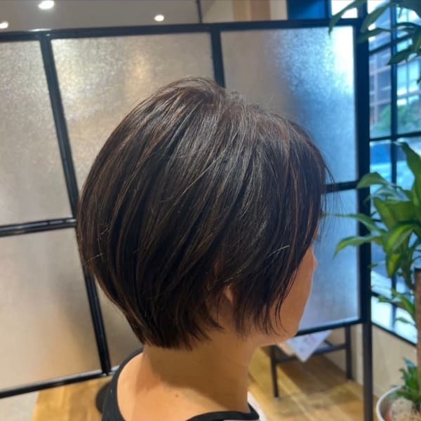 大人可愛い骨格補正カット/ハンサムショートカット小顔