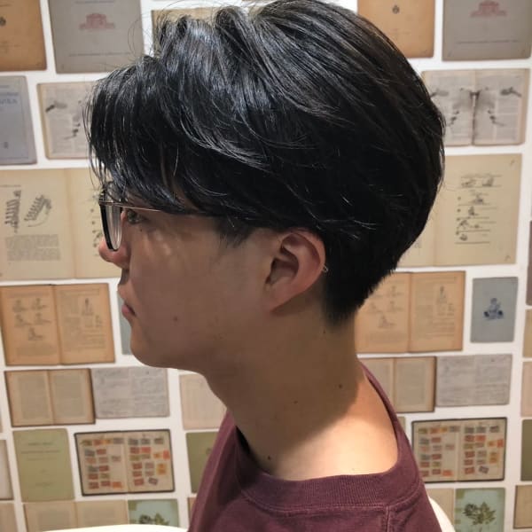 短髪ツーブロ束感/モテる黒髪シークレットパーマ