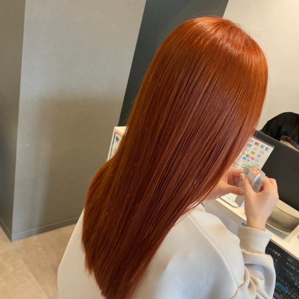 オレンジブラウン/オレンジカラー/ハイトーンカラー/美髪|RiM rooming salon