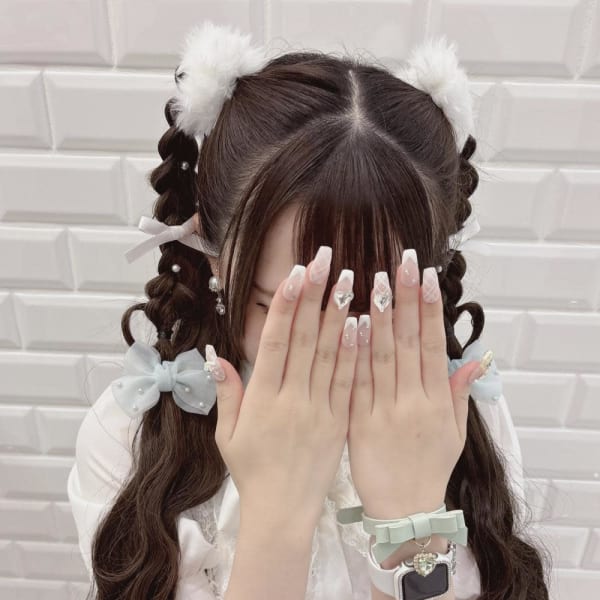 他のこと被りにくい三つ編みハートツイン*まゆ