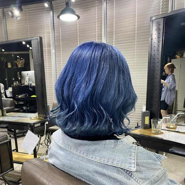 フルバング レッドブラウン 似合わせカット カルマパーマ